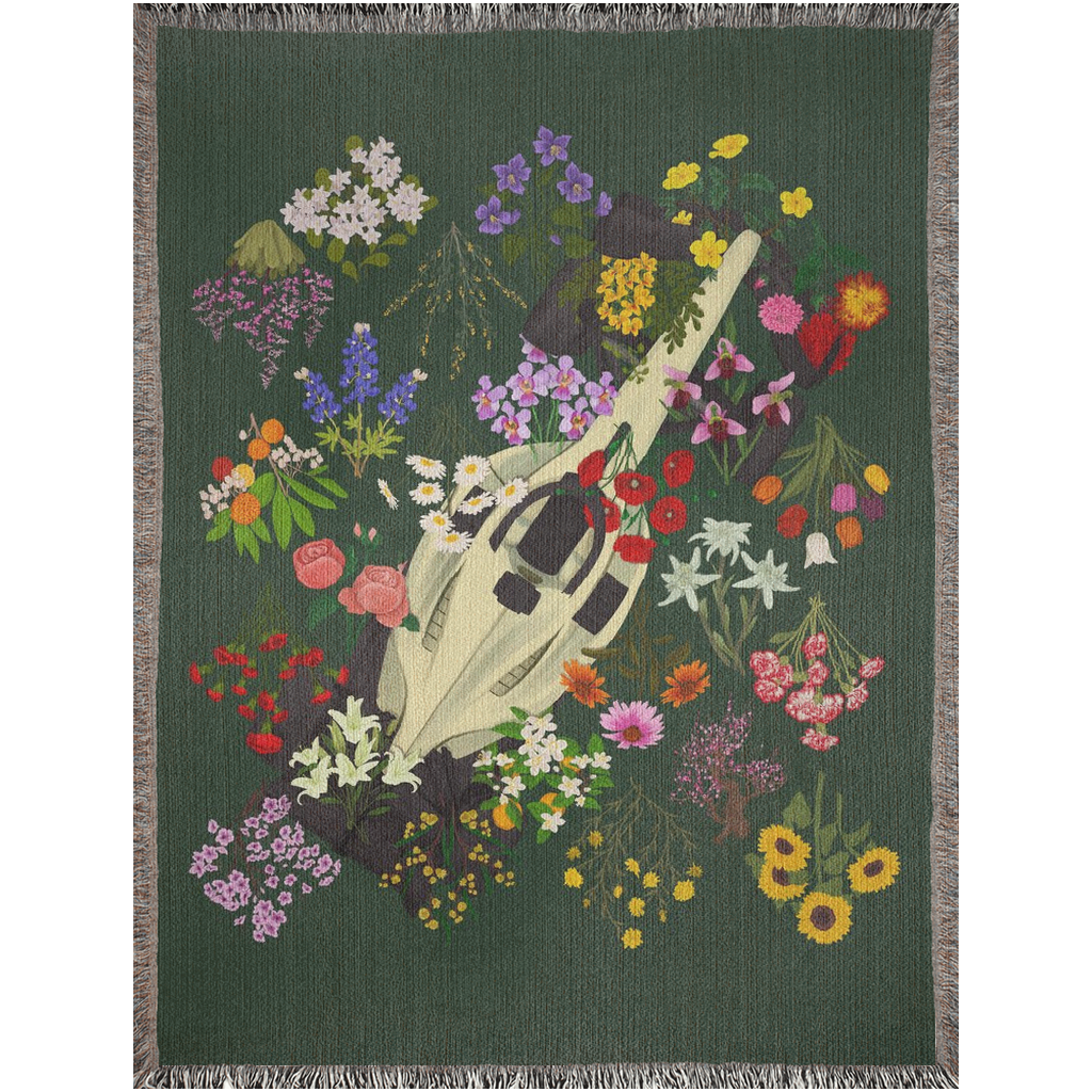 Global Floral Woven Blanket