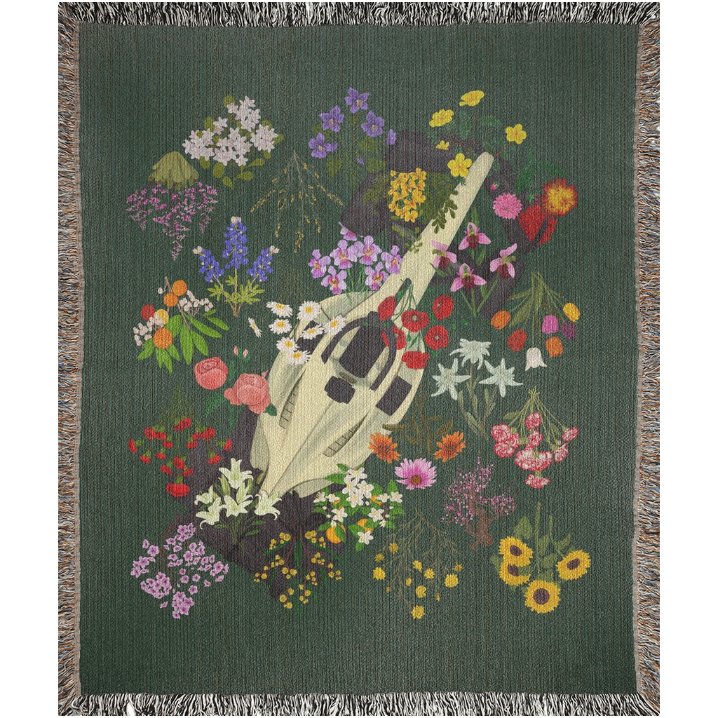 Global Floral Woven Blanket