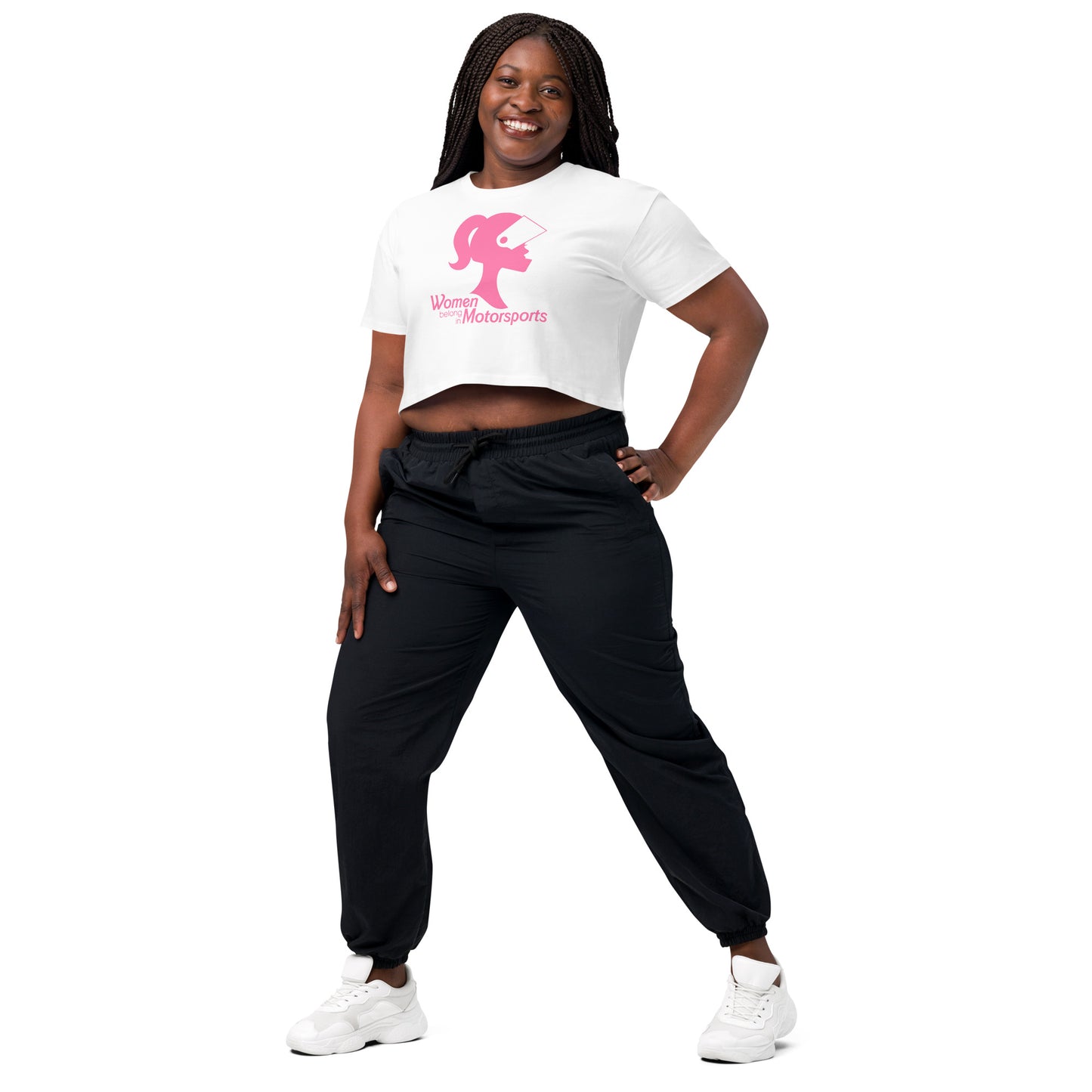 Women Belong in Motorsport Crop Top
