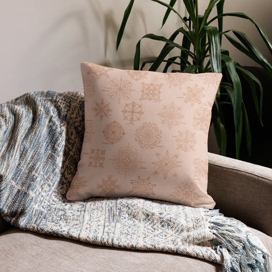 F1 Track Snowflake Pillow - Oatmeal