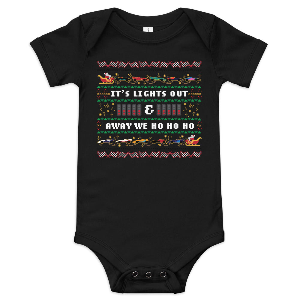 Lights Out and Away We Ho Ho Ho Onesie