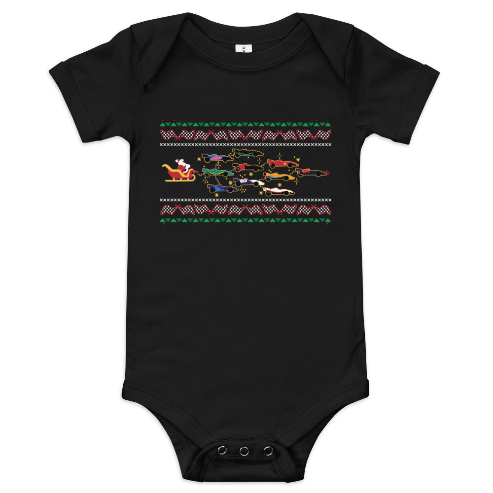 F1 Sleigh Ride Baby Onesie