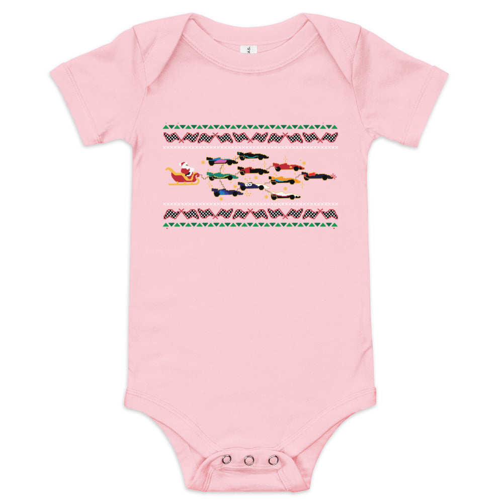 F1 Sleigh Ride Baby Onesie