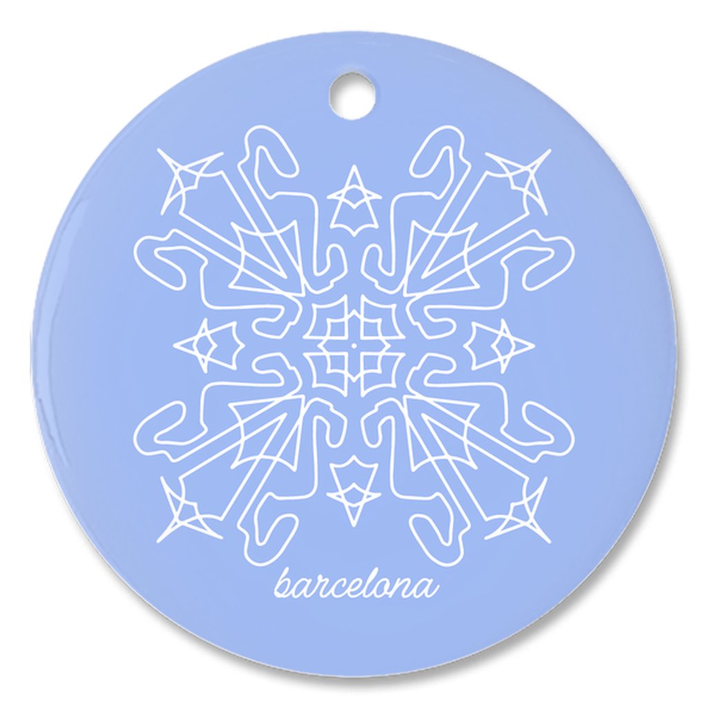 Barcelona Trackflake Ornament - twogirls1formula