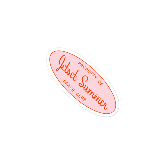 Jetset 'Beach Club' Sticker