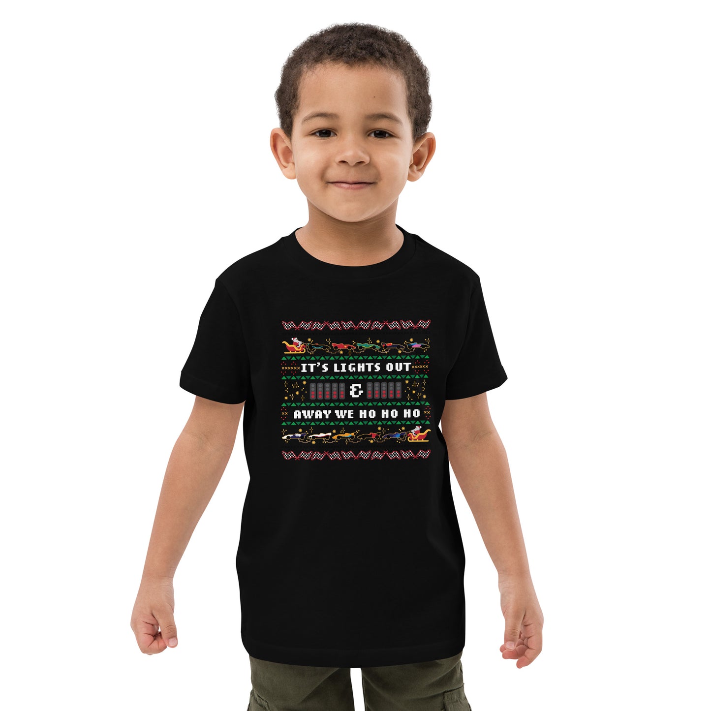 Lights out and away we ho ho ho kids t-shirt