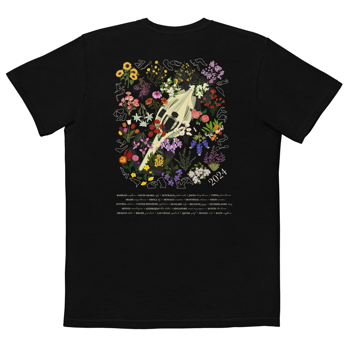 Global Flora Pocket Tee - Dark
