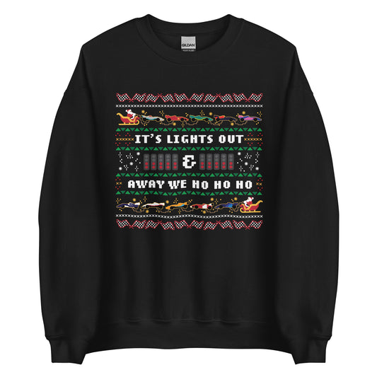 Lights out and away we ho ho ho sweater